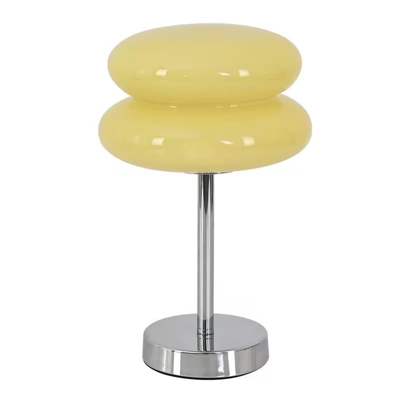 Orbélia | Lampe de Table – Lueur planétaire style Saturne Chrome et beige