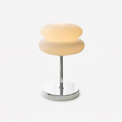 Orbélia | Lampe de Table – Lueur planétaire style Saturne Chrome et blanc