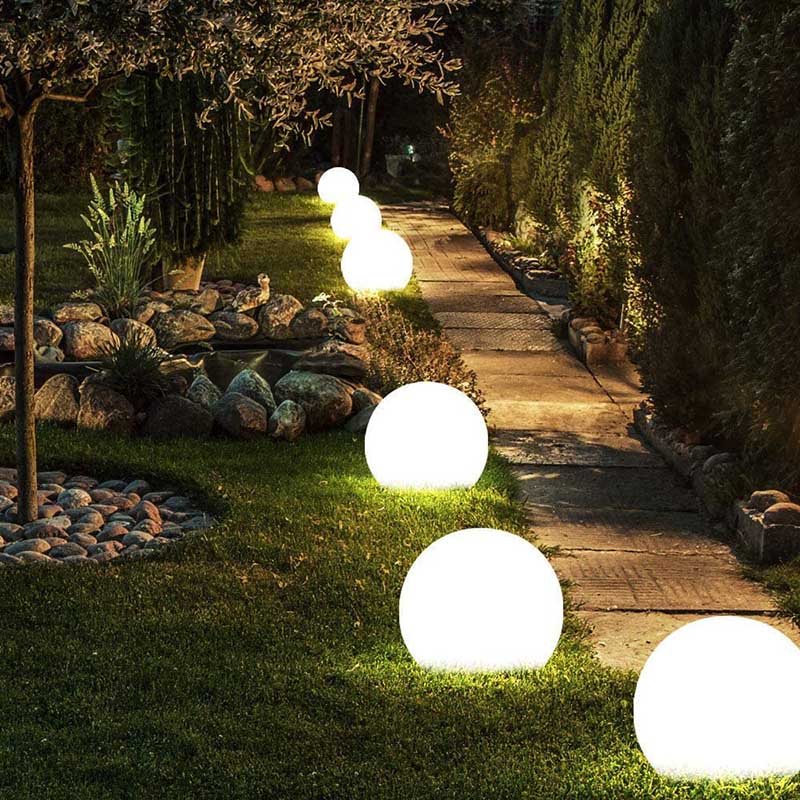 Orbisia | Lampe de Jardin Sphérique – Éclairage LED Multicolore et Sans Fil