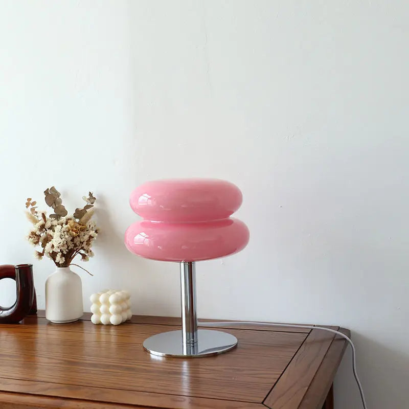 Orélia | Lampe de Table – Design Bauhaus, LED dimmable Rose