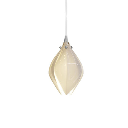 Orévia | Suspension Florale – Lumière Douce et Charme Naturel 1 head Round Canopy ∅ 4.7″ Chrome & White