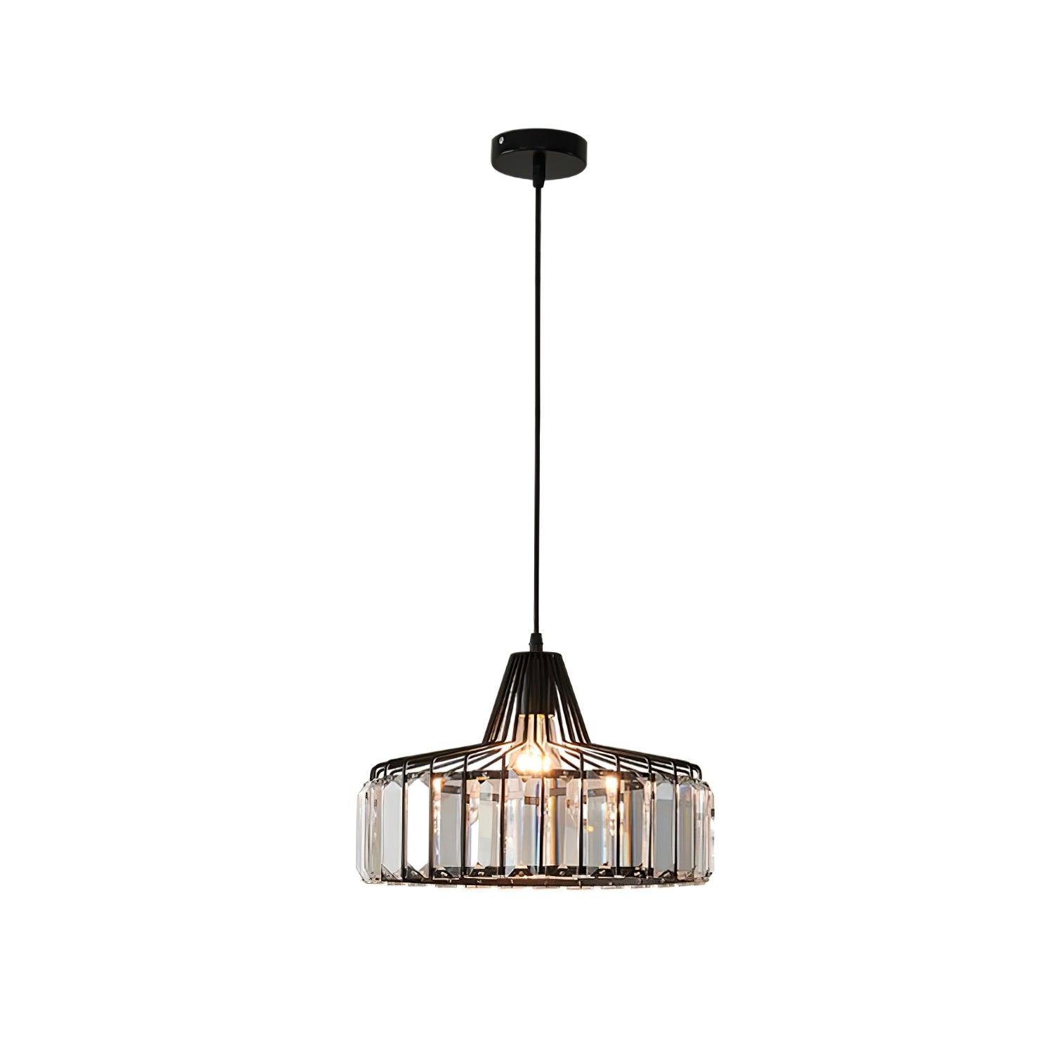 Orfina | Lampe Suspendue – Diffusion brillante abat jour cristal