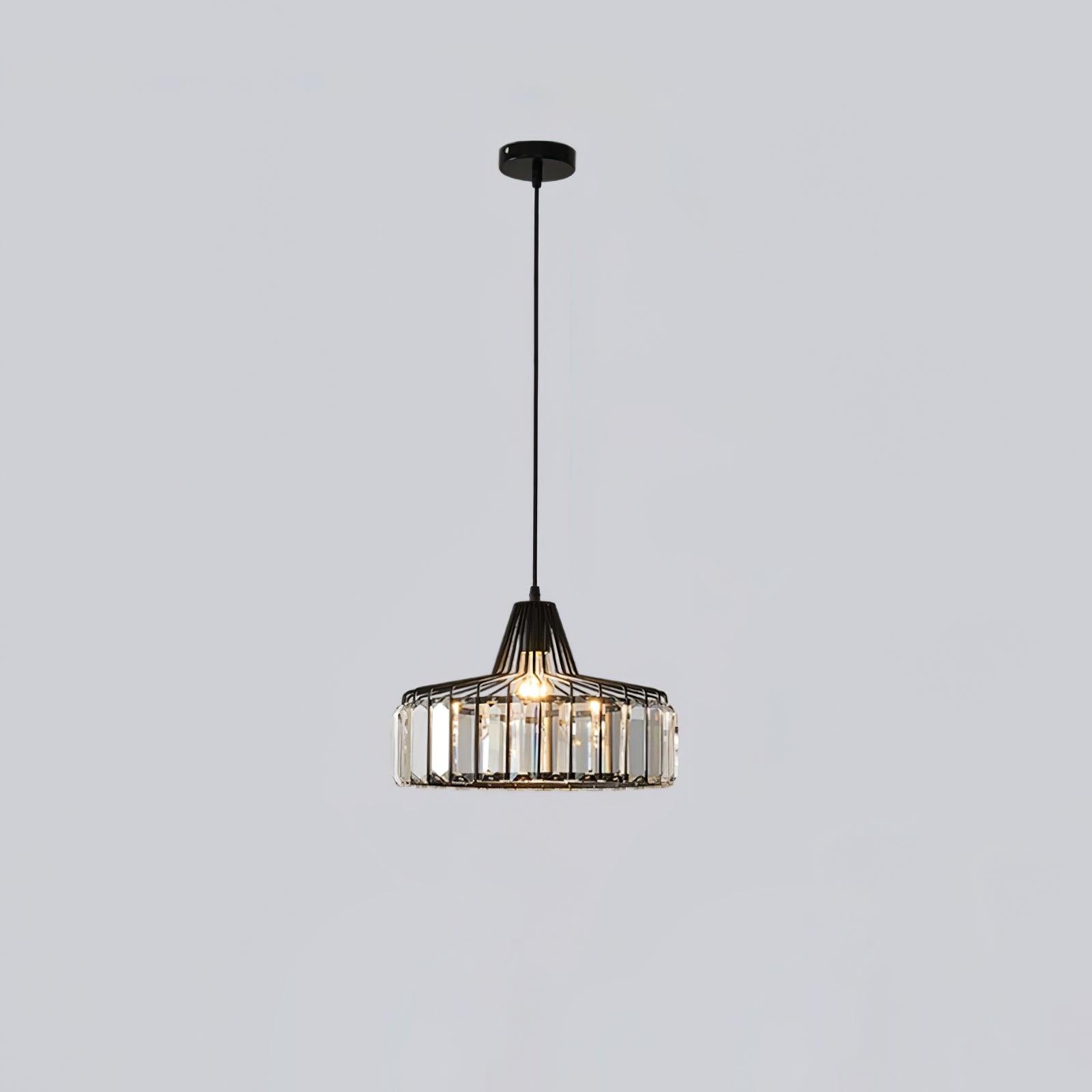Orfina | Lampe Suspendue – Diffusion brillante abat jour cristal