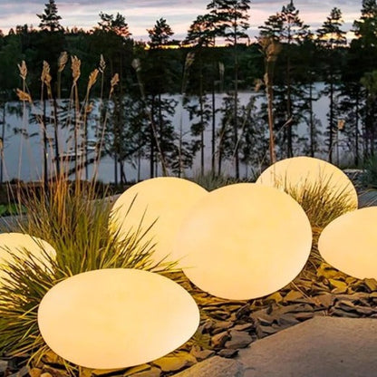 RockSphere | Éclairage de Jardin en Pierre – Ambiance Nocturne Chaleureuse