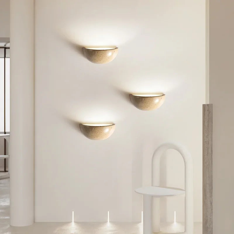 Pierralys | Applique Murale LED en Pierre – Élégance Naturelle pour Salon et Chambre
