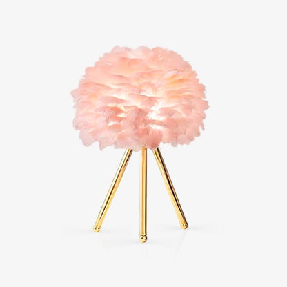 Plumélia | Lampe de Table – Abat-jour plume halo chaleureux