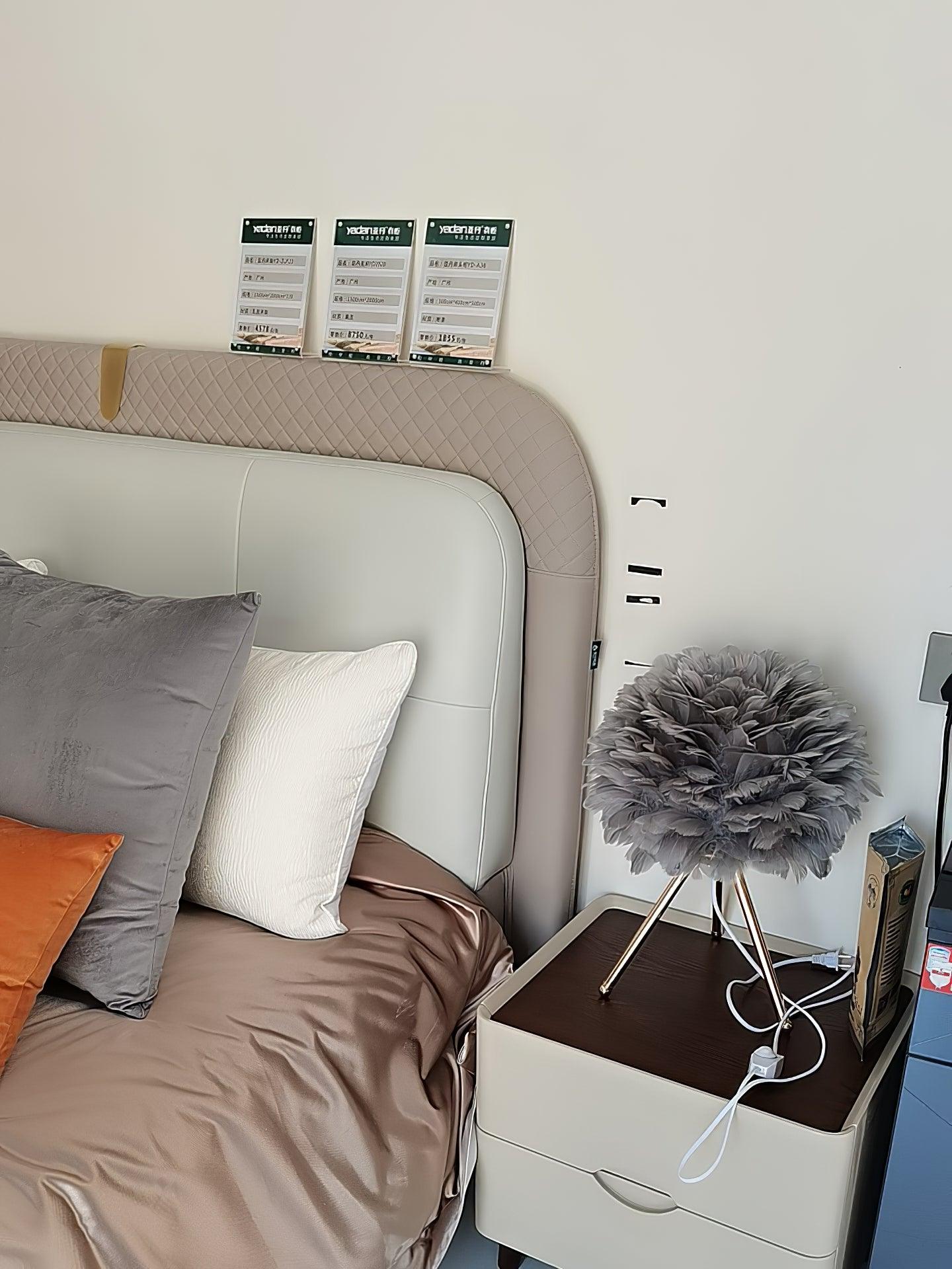 Plumélia | Lampe de Table – Abat-jour plume halo chaleureux