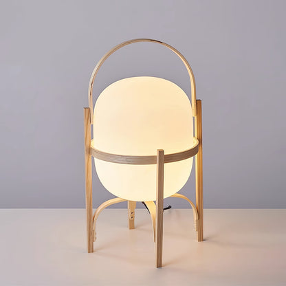 Portalis | Lampe de Table – Design transportable ambiance chaleureuse Bois de frêne