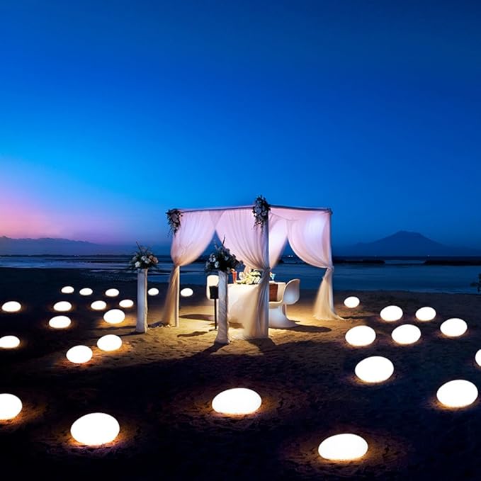 RockSphere | Éclairage de Jardin en Pierre – Ambiance Nocturne Chaleureuse