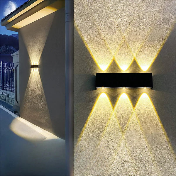 SolarRise | Applique Murale Solaire – Éclairage Double Faisceau Extérieur