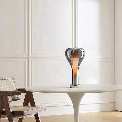 Saphéa | Lampe de Table – Fusion d’Art et de Lumière Gris fumé