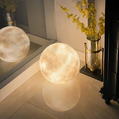 Séléné | Lampe de Table – Surface lunaire lumière douce