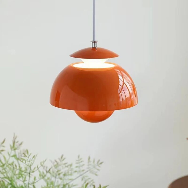 Solenya | Lampe Suspendue Scandinave – Élégance Minimaliste et Lumière Douce Orange