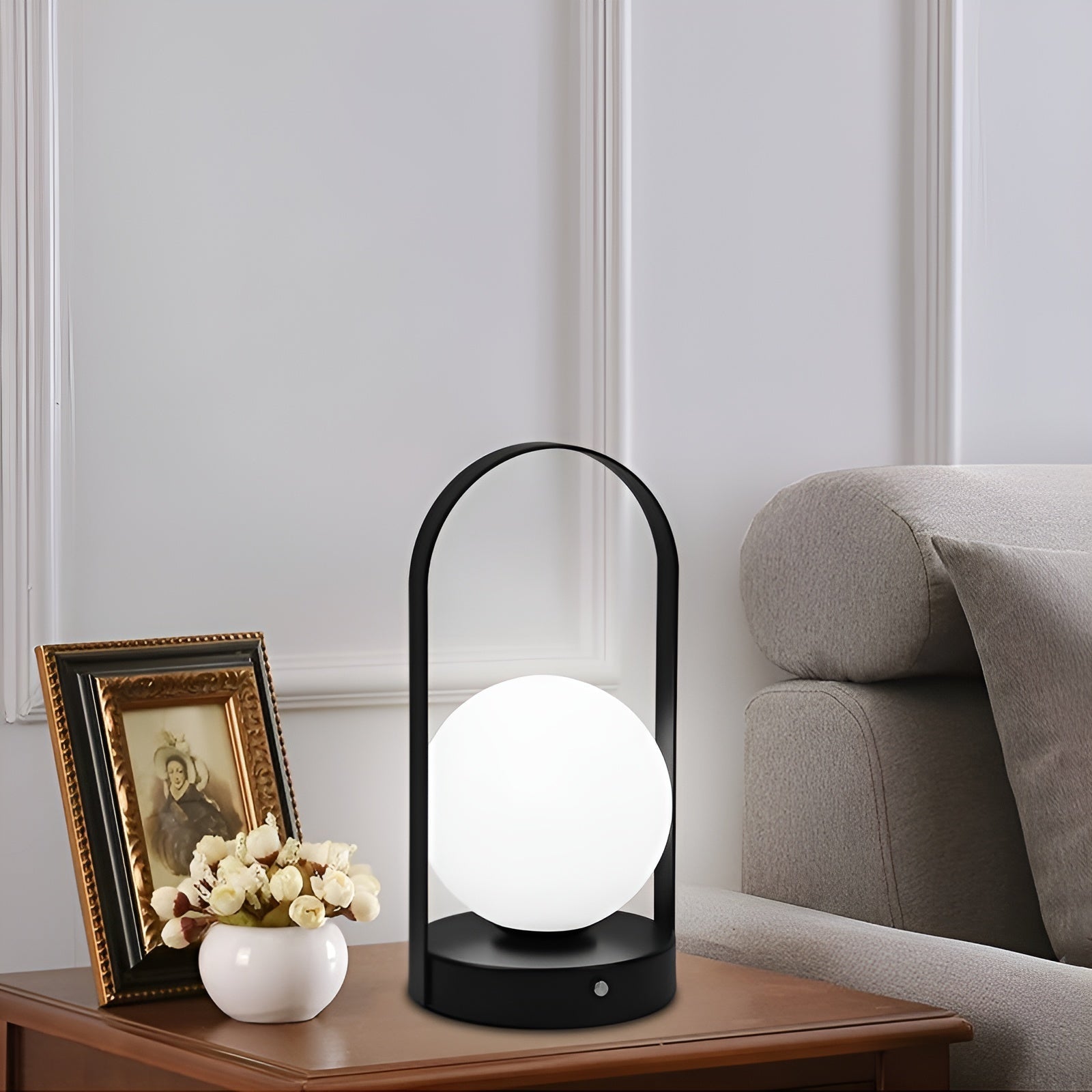 Sphéria | Lampe de Table Sans Fil – Design Sphérique Rechargeable et Tactile