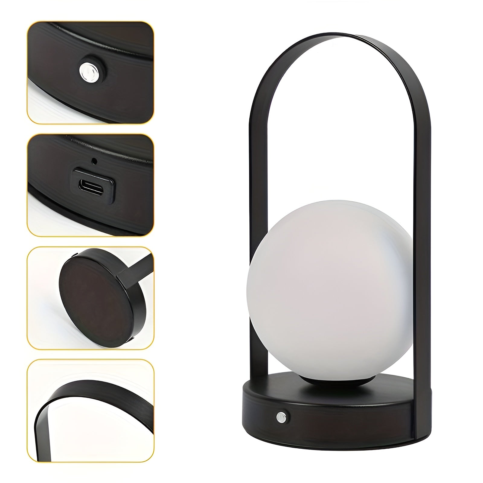 Sphéria | Lampe de Table Sans Fil – Design Sphérique Rechargeable et Tactile