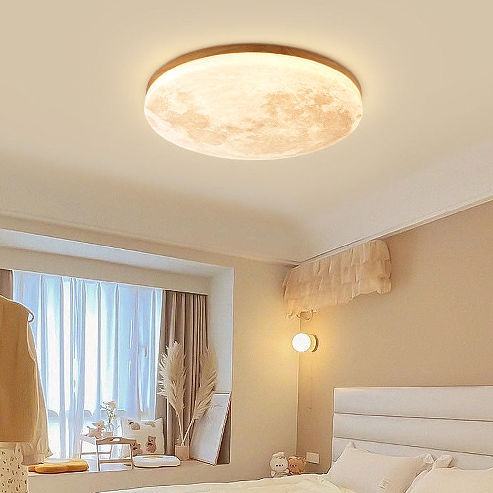 Valencia | Lustre de Plafond LED – Style Rond Élégant et Durable Bois