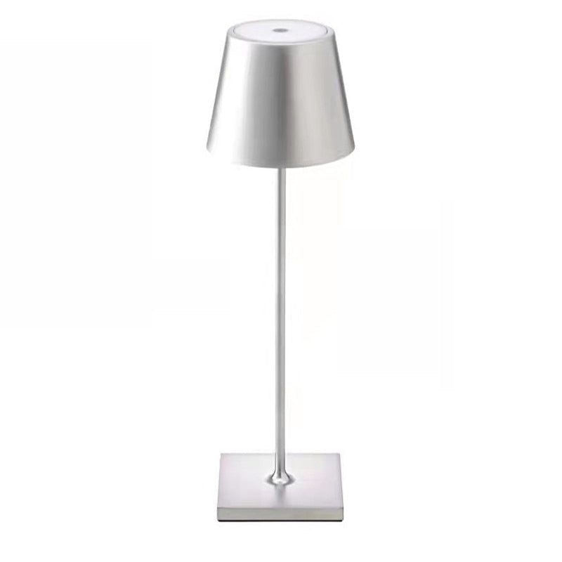 Veliora | Lampe de Table LED – Sans Fil Design Minimaliste & Élégant Argent
