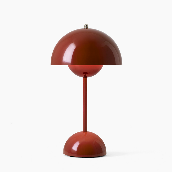 Veloria | Lampe de Table – Ambiance Cocooning et Élégance Contemporaine Brun rougeâtre