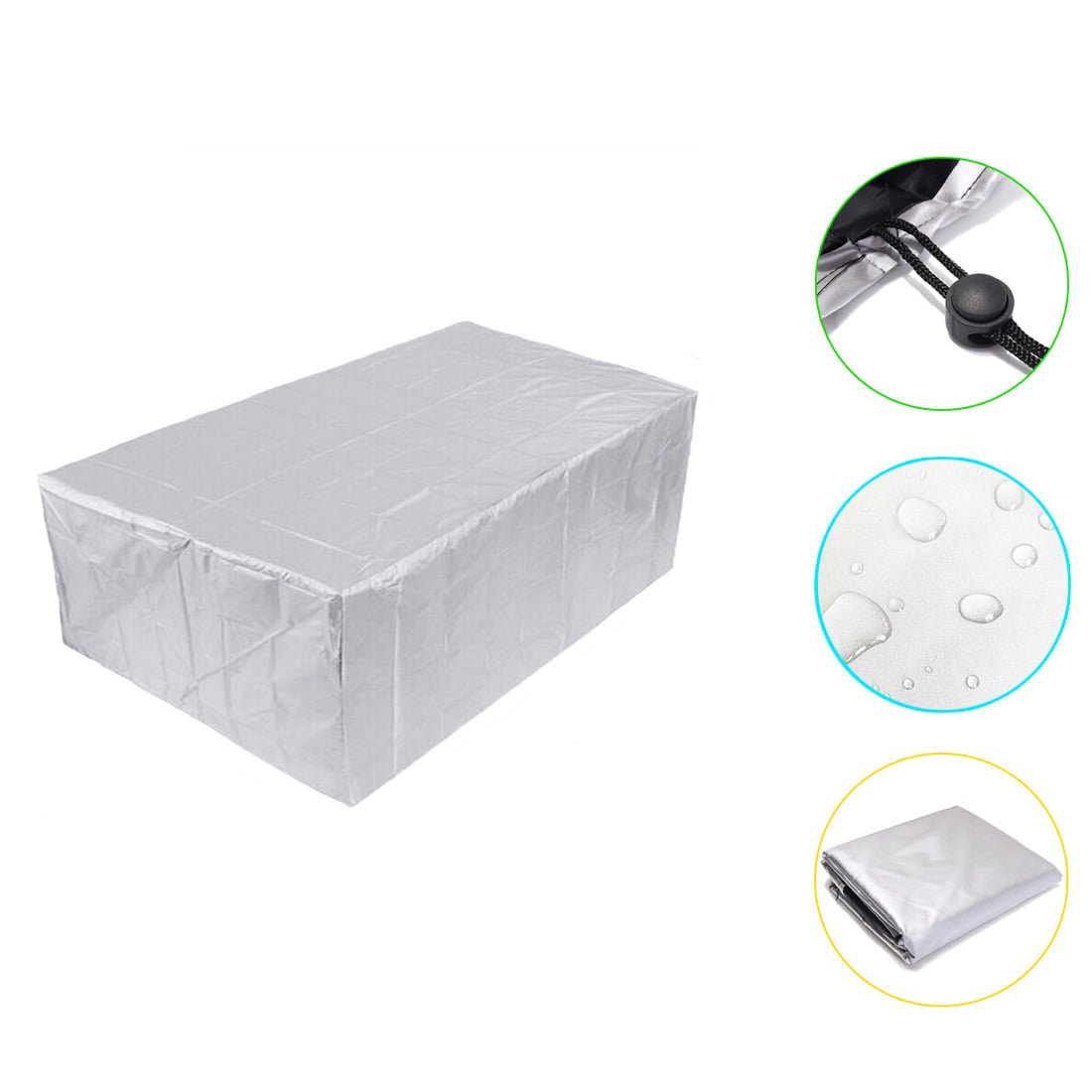 Vérasol | Housse de Meuble d’Extérieur – Protection Imperméable Toutes Saisons Argent