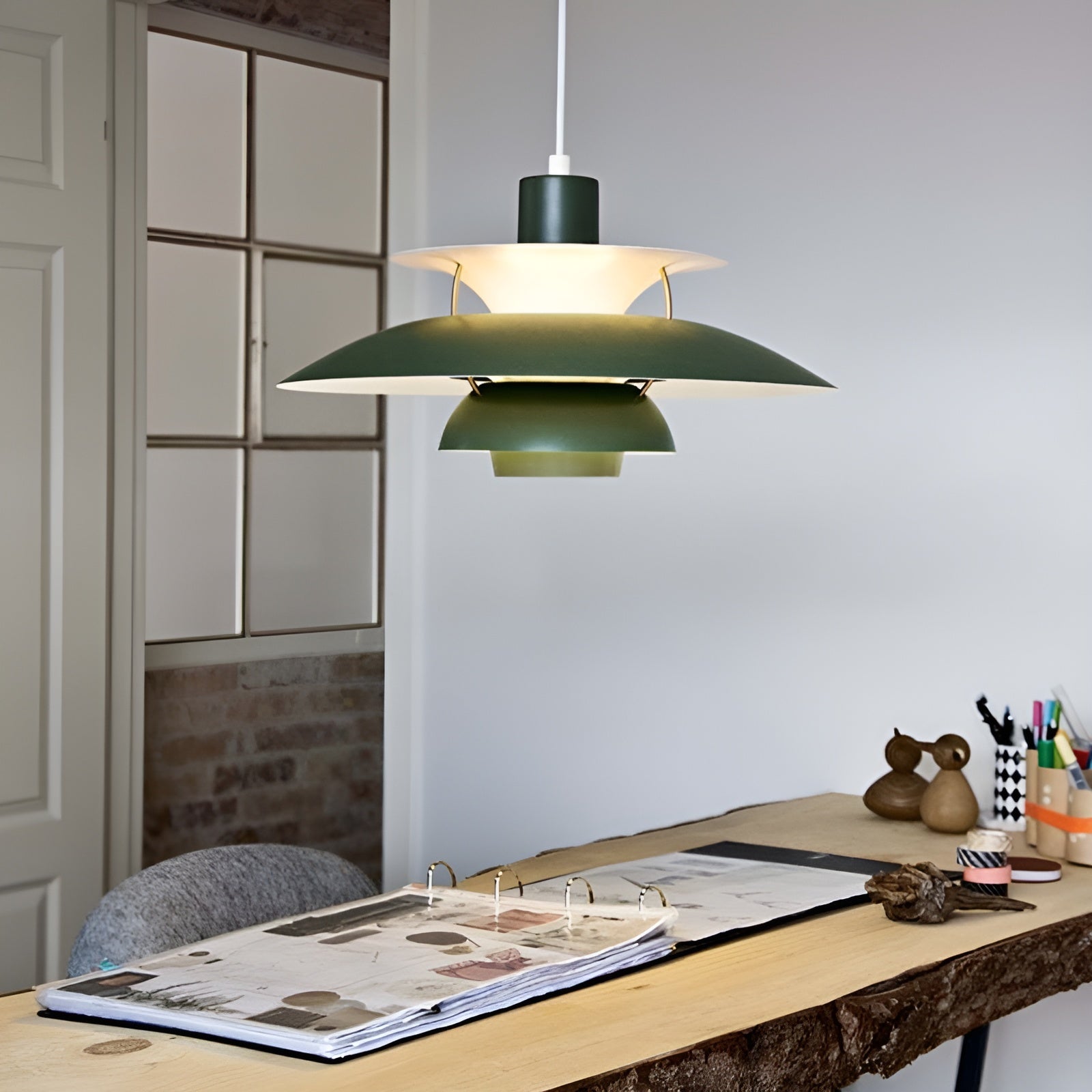 Verélia | Lampe Suspendue Moderne – Élégance Colorée et Écologique Vert
