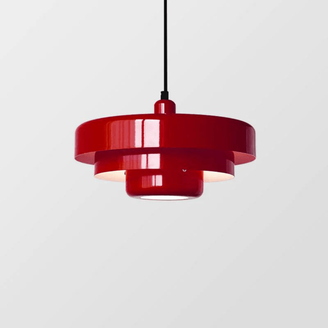 Vintoria | Suspension LED – Design Bauhaus & Élégance Sophistiquée Rouge