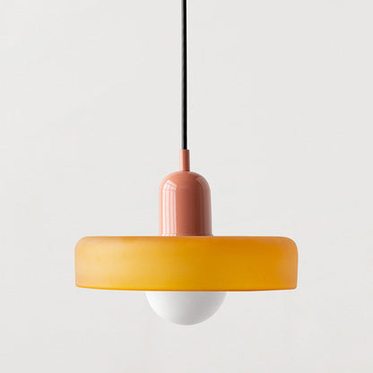 Vitréna | Suspension Bauhaus – Élégance Artistique et Design Moderne Jaune (mat) Rose
