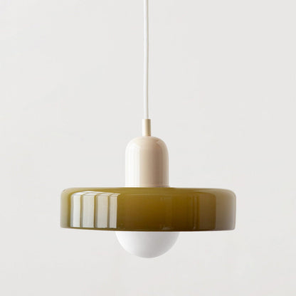 Vitréna | Suspension Bauhaus – Élégance Artistique et Design Moderne Vert armée Beige