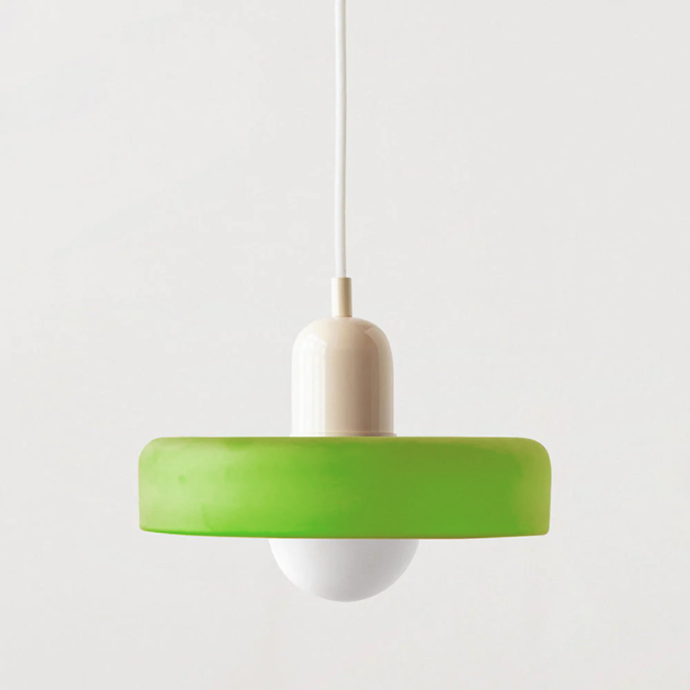 Vitréna | Suspension Bauhaus – Élégance Artistique et Design Moderne Vert (mat) Beige