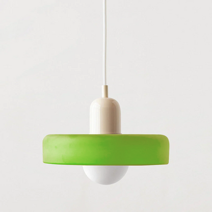 Vitréna | Suspension Bauhaus – Élégance Artistique et Design Moderne Vert (mat) Beige