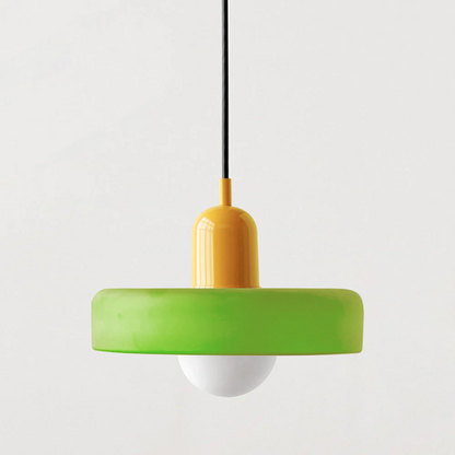 Vitréna | Suspension Bauhaus – Élégance Artistique et Design Moderne Vert (mat) Jaune