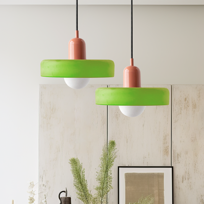 Vitréna | Suspension Bauhaus – Élégance Artistique et Design Moderne Vert (mat) Rose
