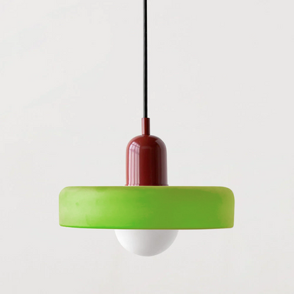 Vitréna | Suspension Bauhaus – Élégance Artistique et Design Moderne Vert (mat) Rouge