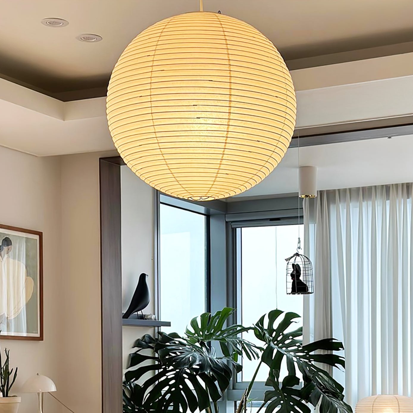 Akiréa | Suspension Ronde – Inspiration Japonaise et Lumière Apaisante